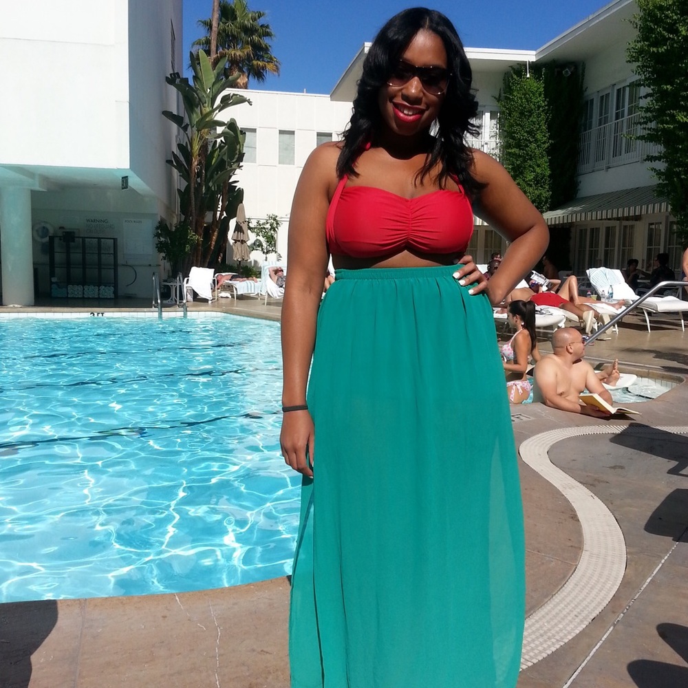 Red Forever 21 Plus Swim Set -